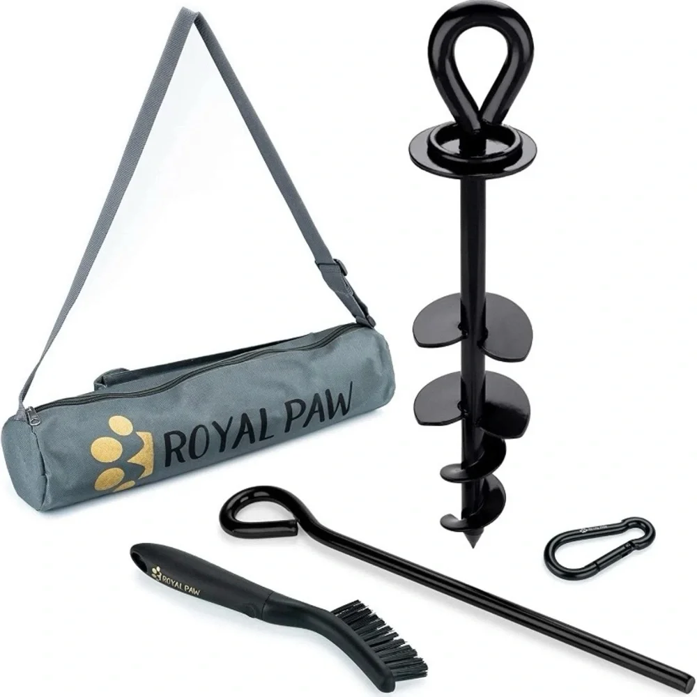 ROYAL-PAW Dog Tie Out Stake - for Large Dogs up to 210 Lbs Heavy Duty Dog Stak